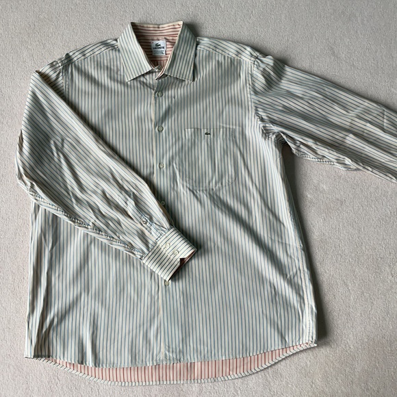 Lacoste Regular Fit Striped Cotton Shirt - Picture 2 of 4